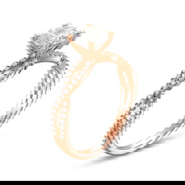 Open Twist Full Diamond Engagement Setting by Diamonds Direct Designs 9
