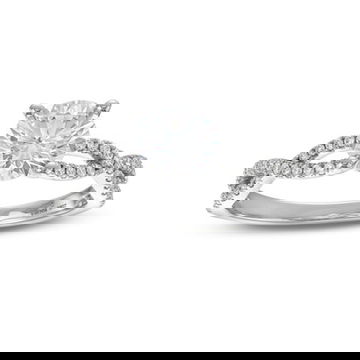 Open Twist Full Diamond Engagement Setting by Diamonds Direct Designs 5