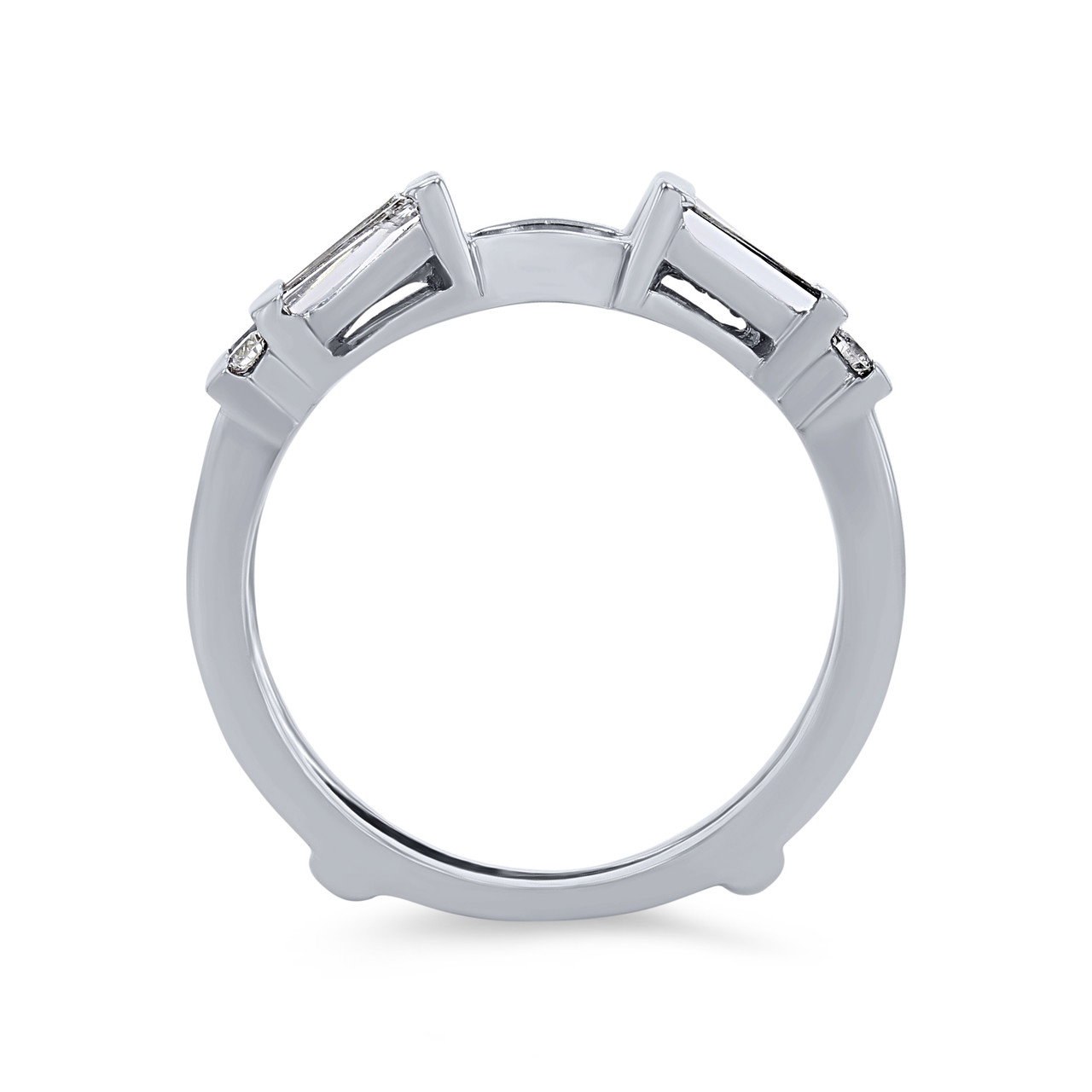 True Romance Baguette and Round Diamond Ring Guard