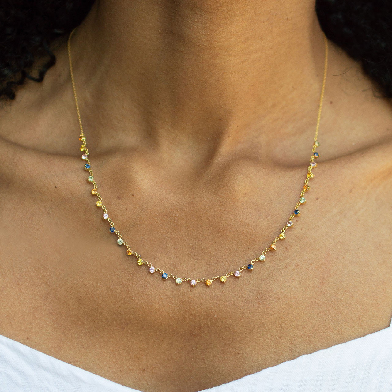 Multicolor Sapphire Necklace 1