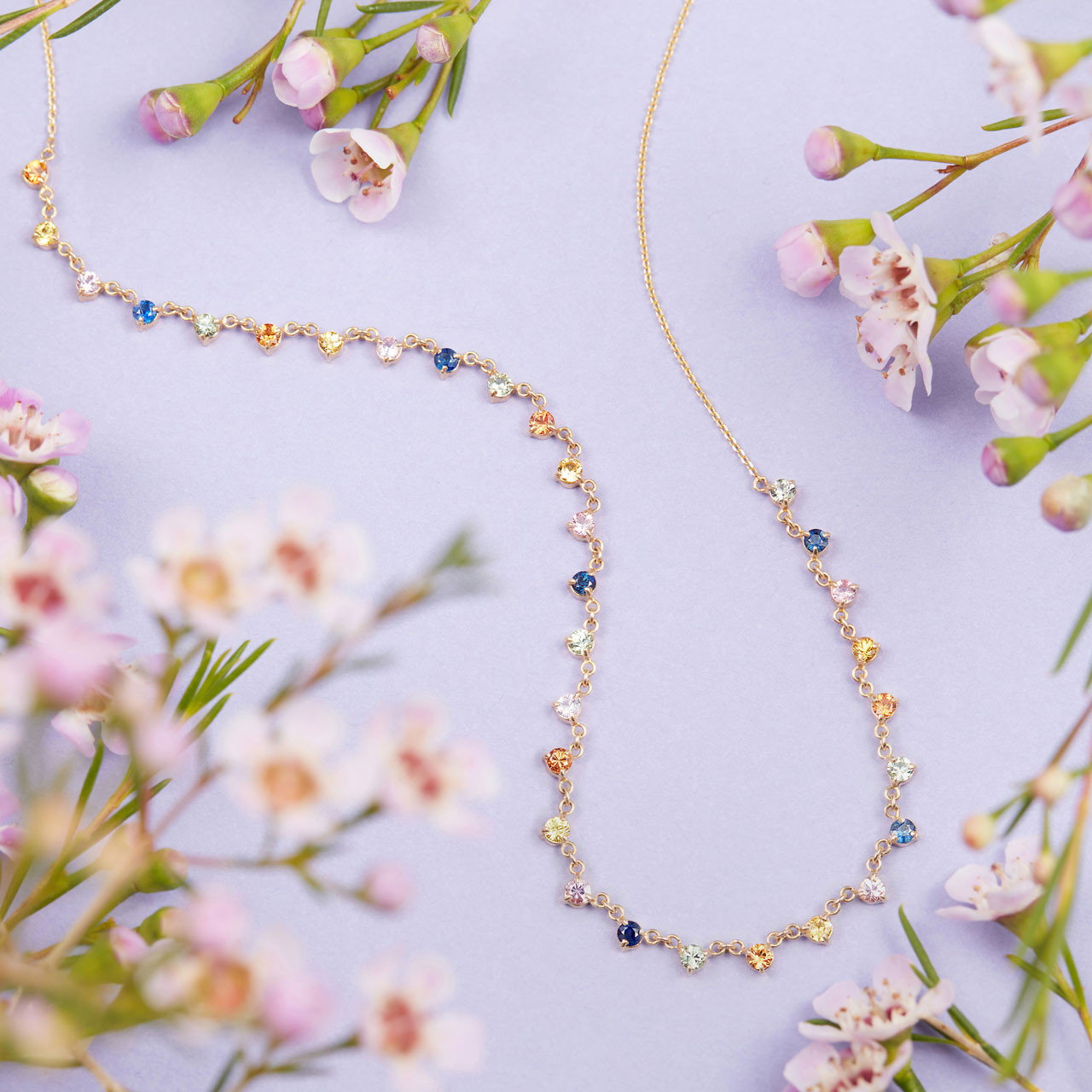 Multicolor Sapphire Necklace 2