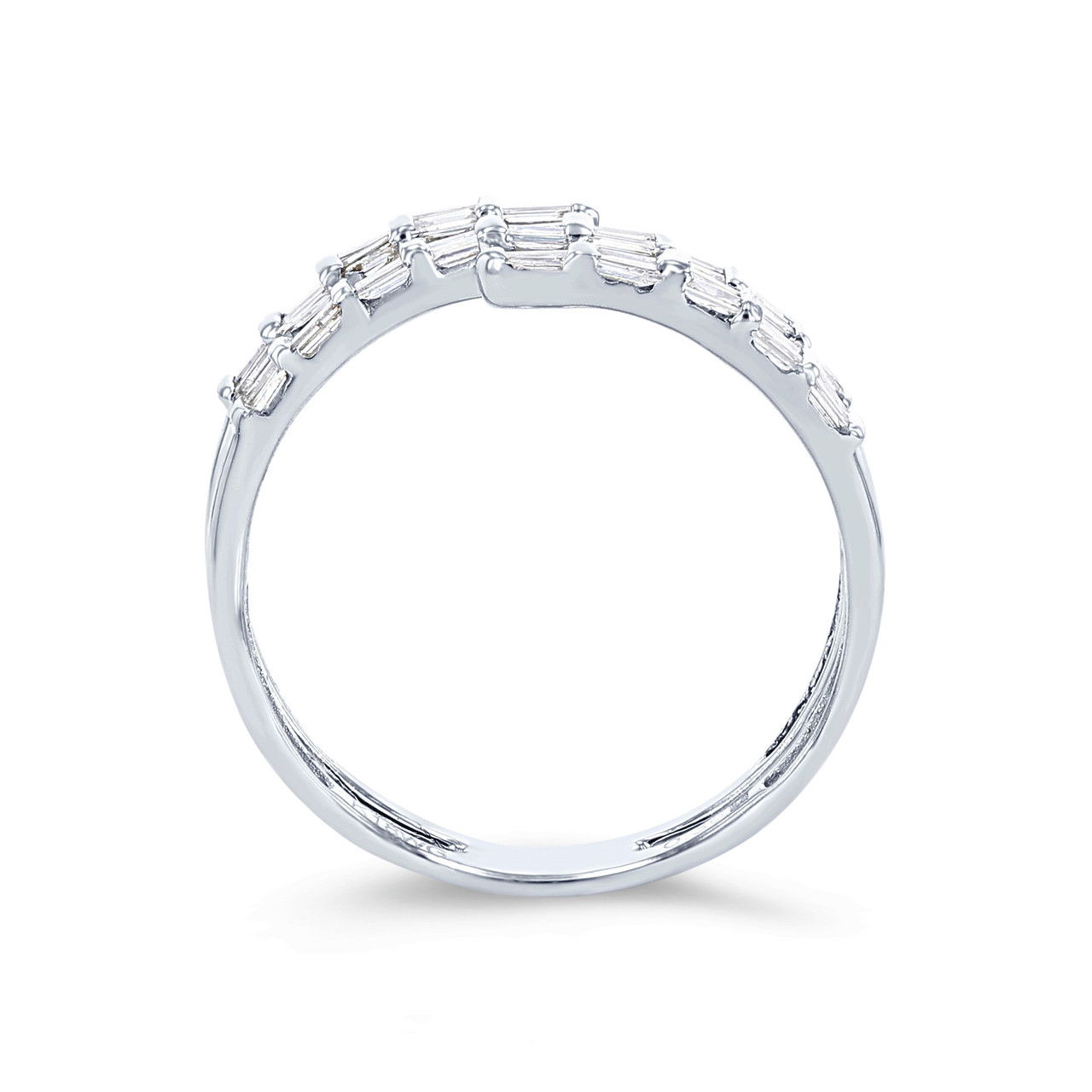 Baguette Diamond Bypass Ring