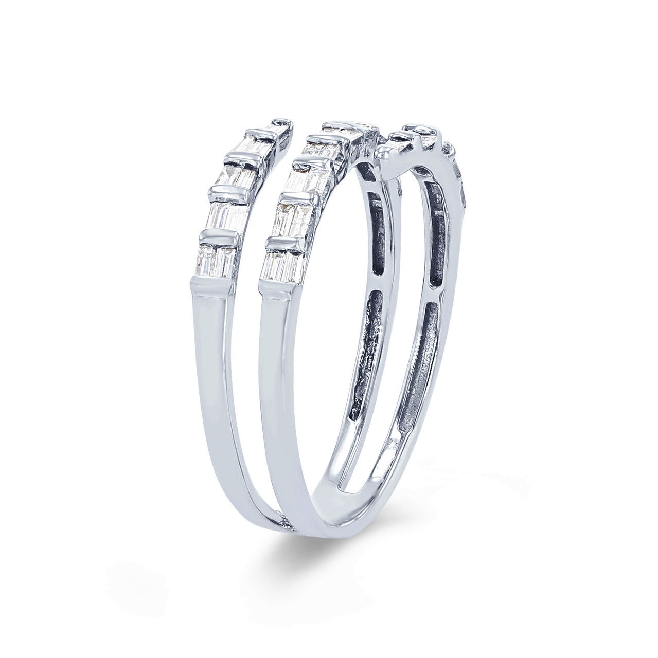 Baguette Diamond Bypass Ring