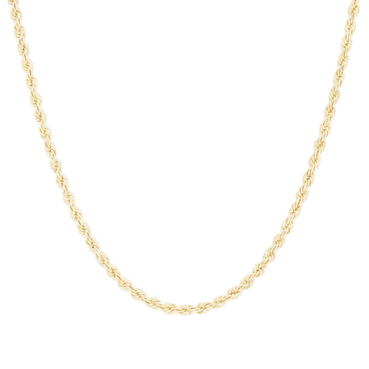 Yellow Gold 14K 24 inch Rope Chain Necklace