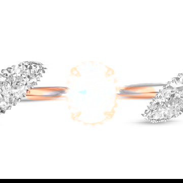 Michael M. Crown Solitaire Hidden Halo Engagement Setting