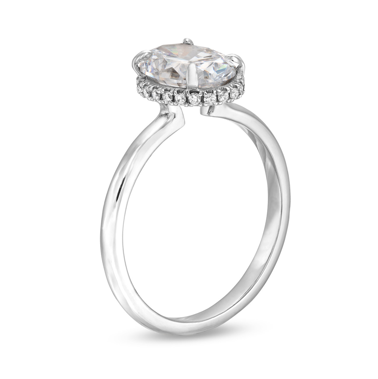 Michael M. Crown Solitaire Hidden Halo Engagement Setting 2