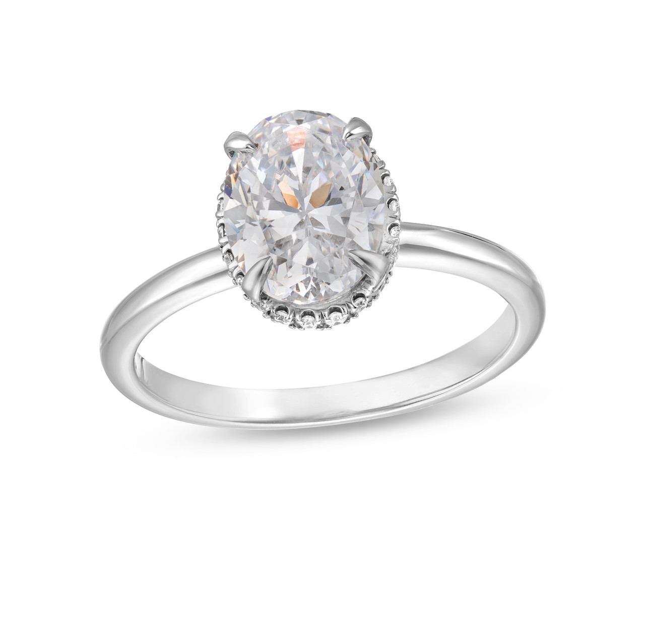 Michael M. Crown Solitaire Hidden Halo Engagement Setting 3