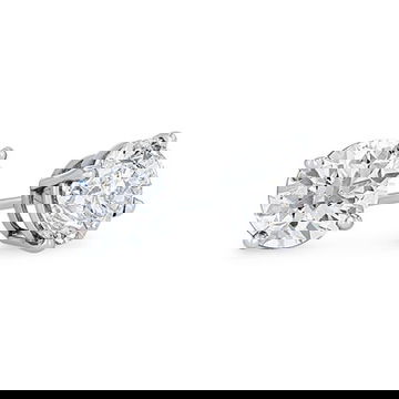 Four Prong Round Diamond Stud Earrings