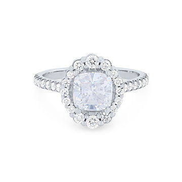 Michael M. Defined Graduated Halo Engagement Setting In White Gold 18K