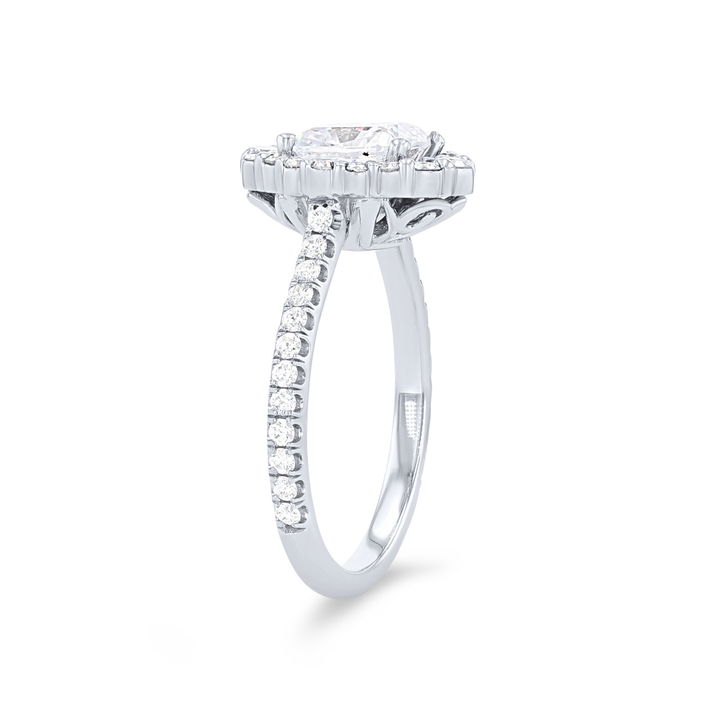 White Gold 18K Michael M. Defined Graduated Halo Engagement Setting