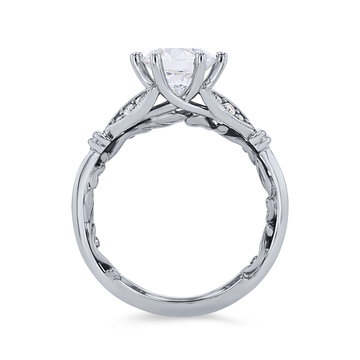 Artcarved Floral Six Prong Engagement Setting In White Gold 14K