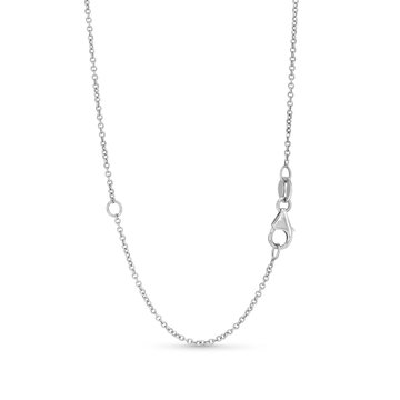 Princess Diamond Solitaire Pendant Necklace In White Gold 14K
