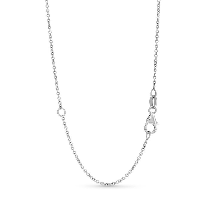 Princess Diamond Solitaire Pendant Necklace In White Gold 14K