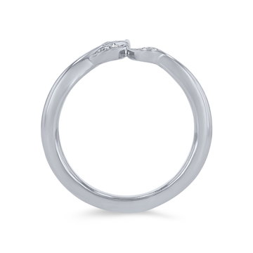 Artcarved Floral Contour Wedding Band In White Gold 14K