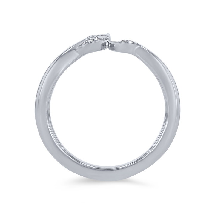 Artcarved Floral Contour Wedding Band In White Gold 14K