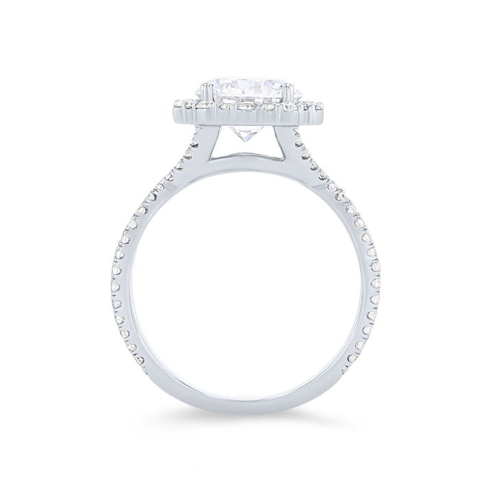 White Gold 18K Michael M. Defined Halo Twist Engagement Setting