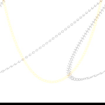 Gold 17 Inch Adjustable Curb Chain Necklace