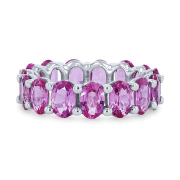 Pink Sapphire Eternity Band