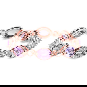 Pink and Purple Sapphire Eternity Band