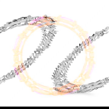 Pink and Purple Sapphire Eternity Band