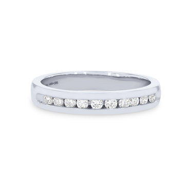 True Romance Channel Diamond Wedding Band In White Gold 14K