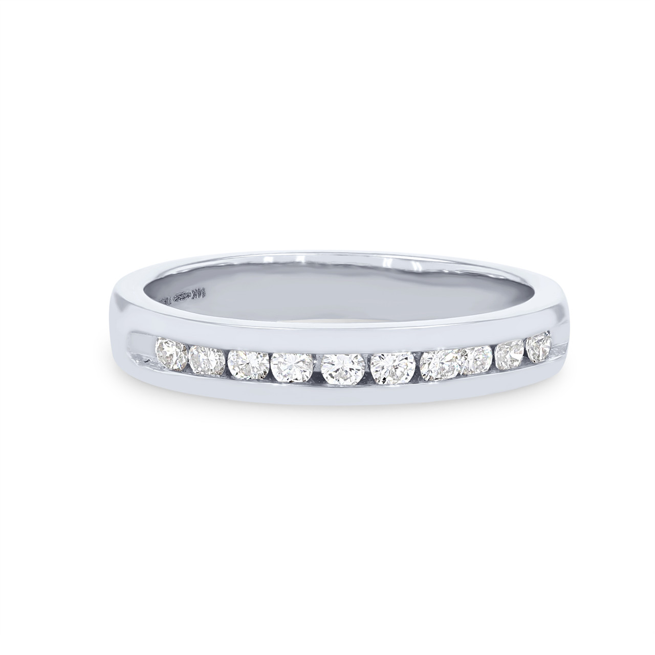 True Romance Channel Diamond Wedding Band 0