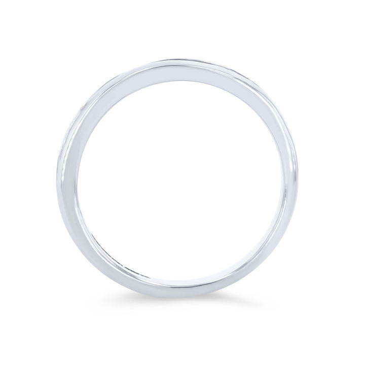 White Gold 14K True Romance Channel Diamond Wedding Band