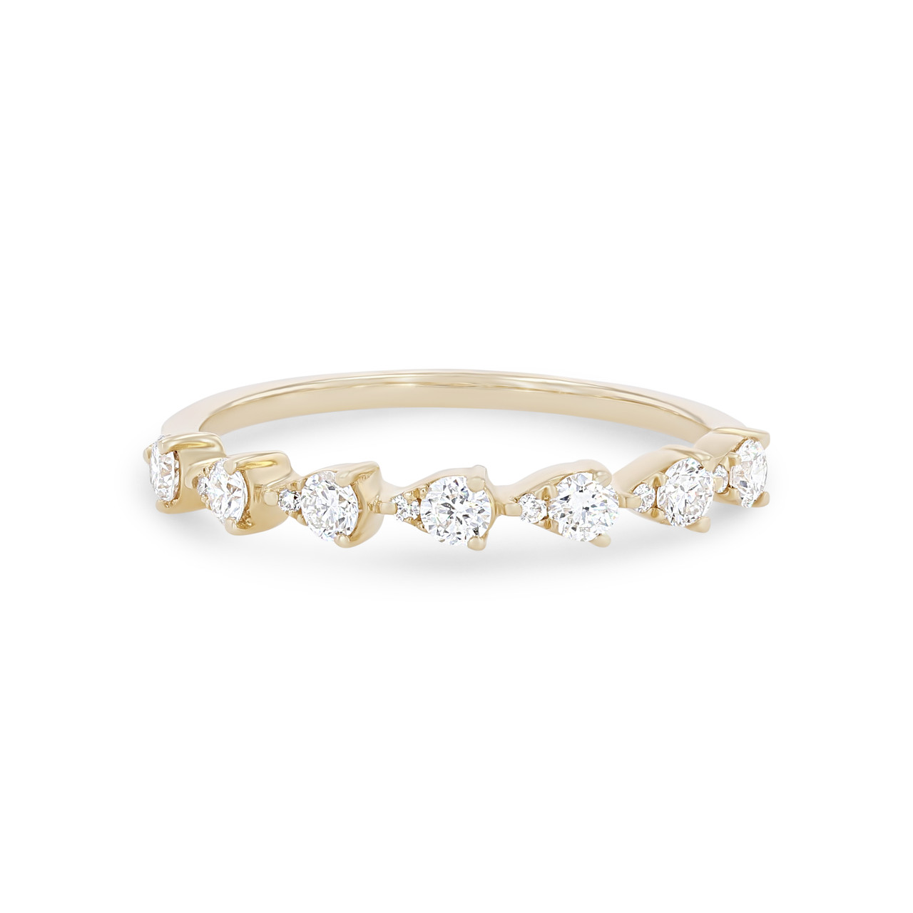 Uneek Illusion Pear Shape Wedding Band 0
