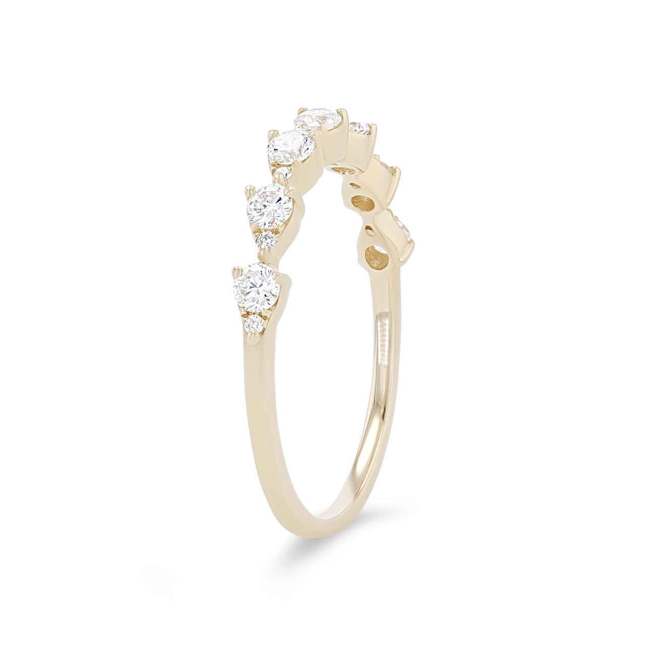 Uneek Illusion Pear Shape Wedding Band 1