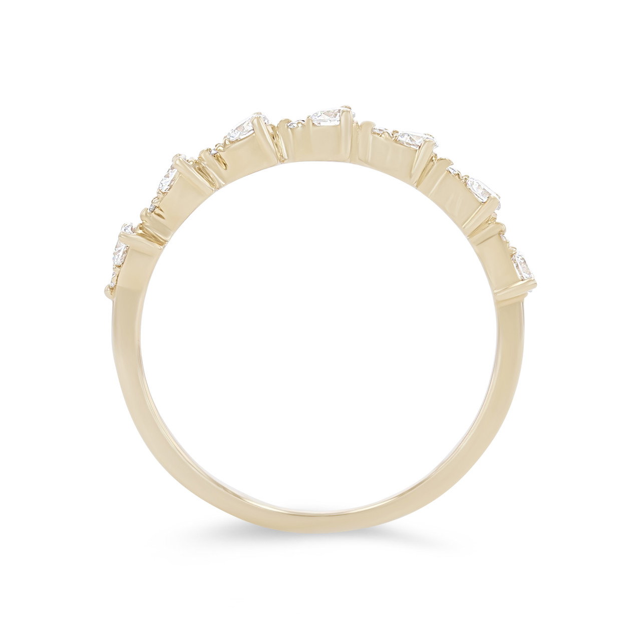 Uneek Illusion Pear Shape Wedding Band 2