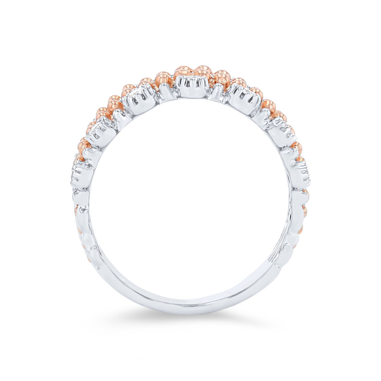 Uneek Five Row Two Tone Diamond Band 3