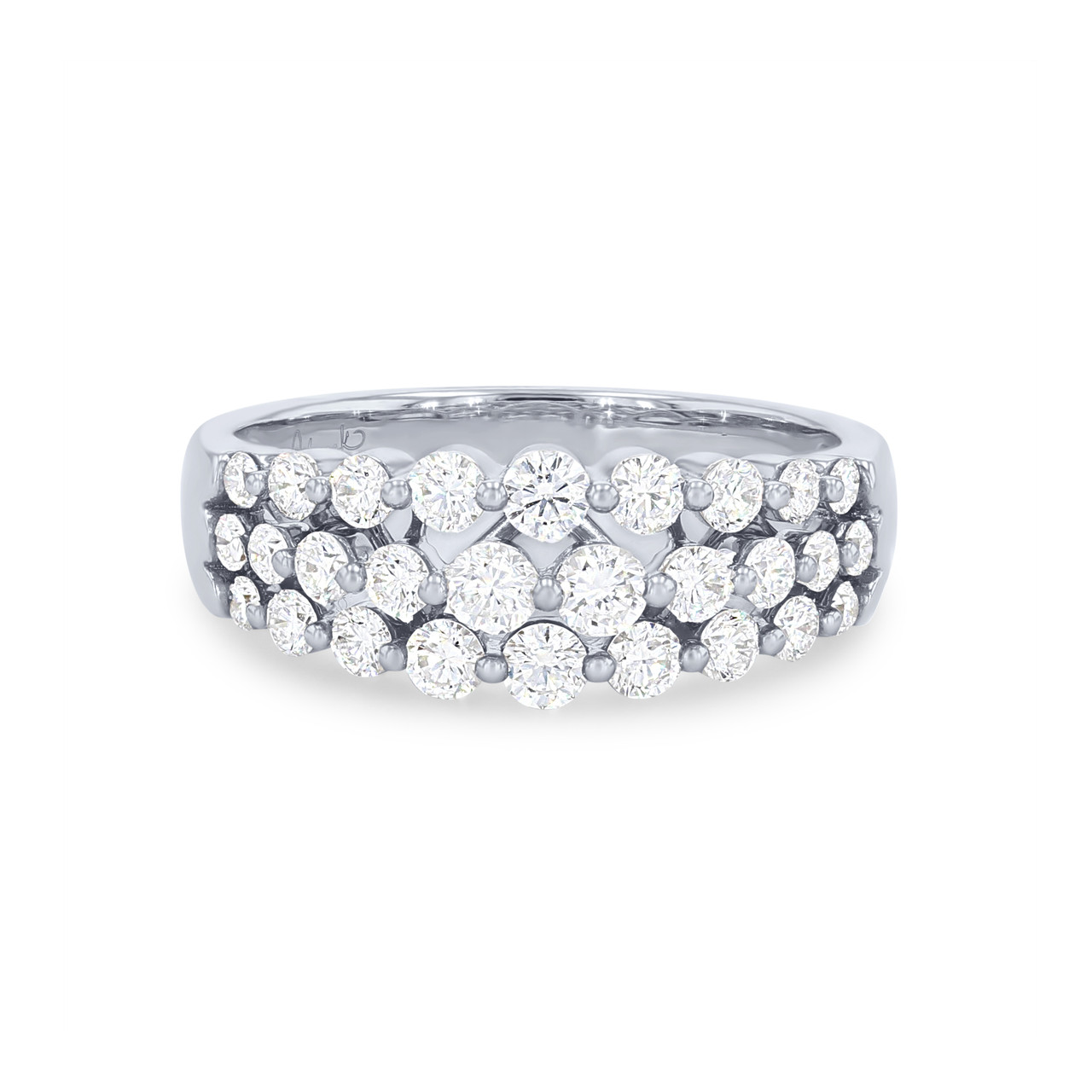 Uneek Single-Prong Multirow Diamond Band 0