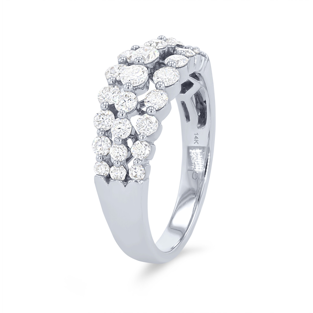 Uneek Single-Prong Multirow Diamond Band 1