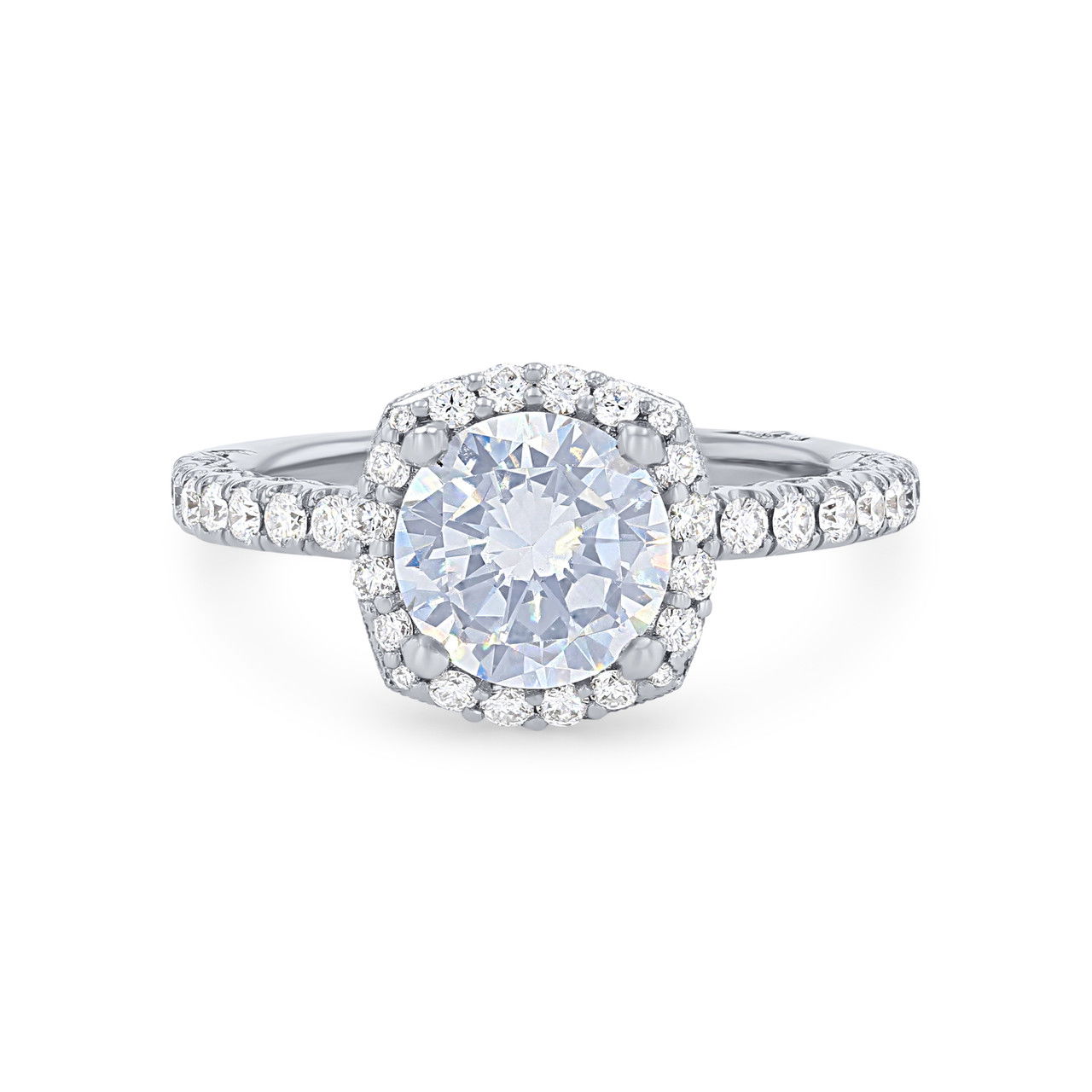 Tacori Petite Crescent Halo Engagement Setting