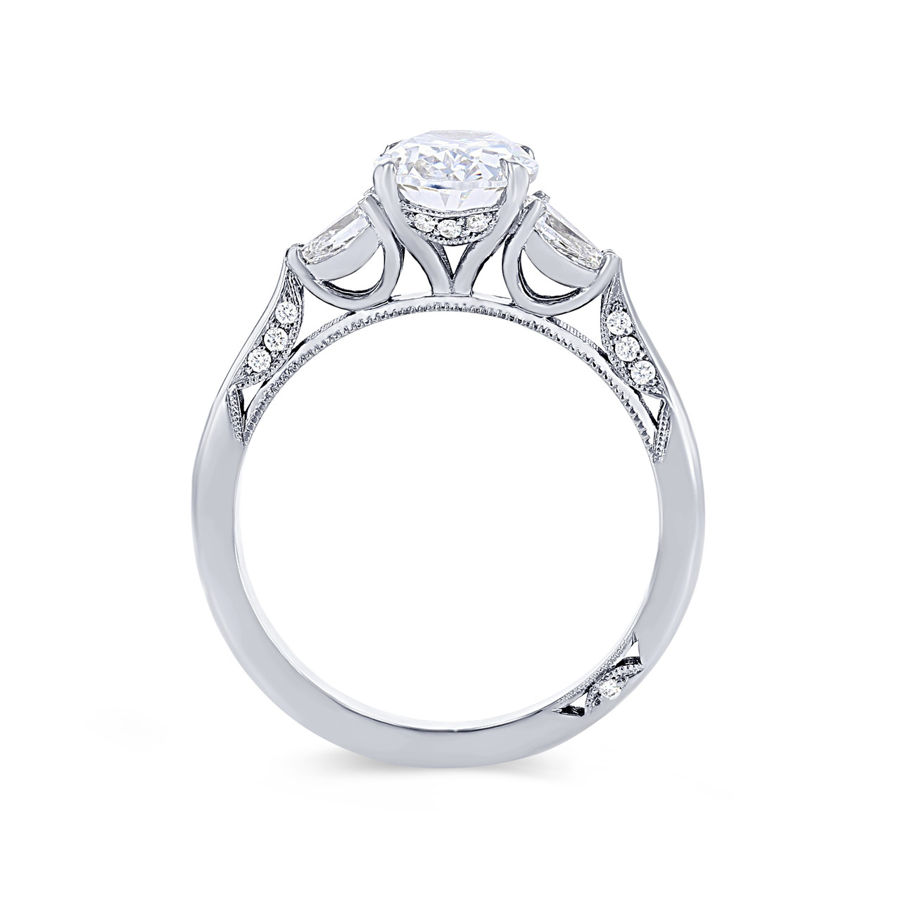 Simply Tacori Pear Three Stone Engagement Setting 2