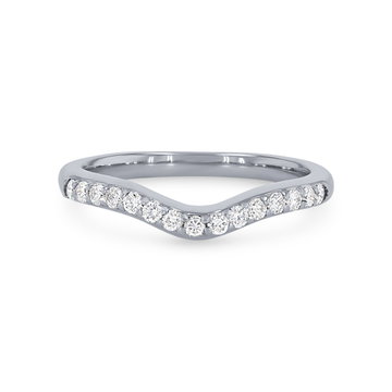 True Romance Contour Diamond Wedding Band In White Gold 14K