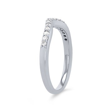 True Romance Contour Diamond Wedding Band In White Gold 14K