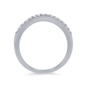 True Romance Contour Diamond Wedding Band In White Gold 14K