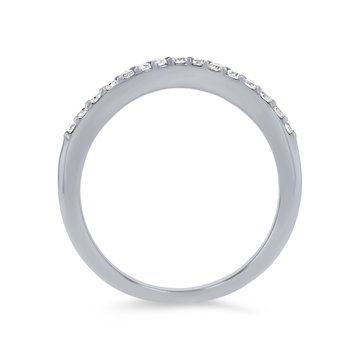 True Romance Contour Diamond Wedding Band In White Gold 14K