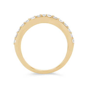 True Romance Contour Diamond Wedding Band In Yellow Gold 14K