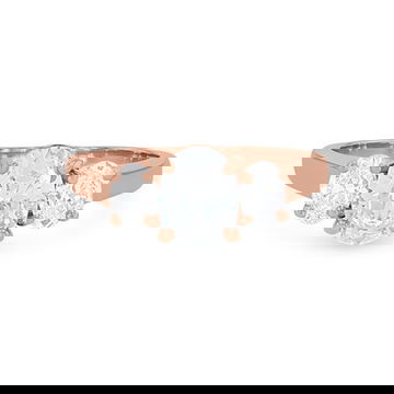 Classic Three Stone Oval Diamond Engagement Setting