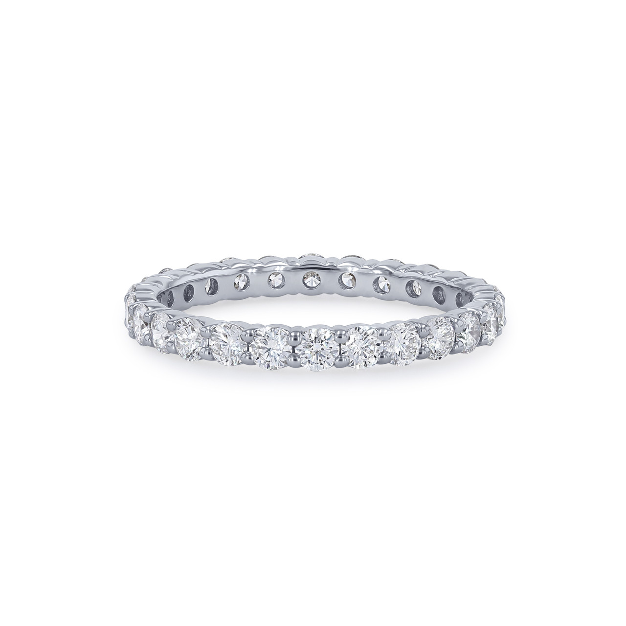 Shared Prong Diamond Eternity Wedding Band 0