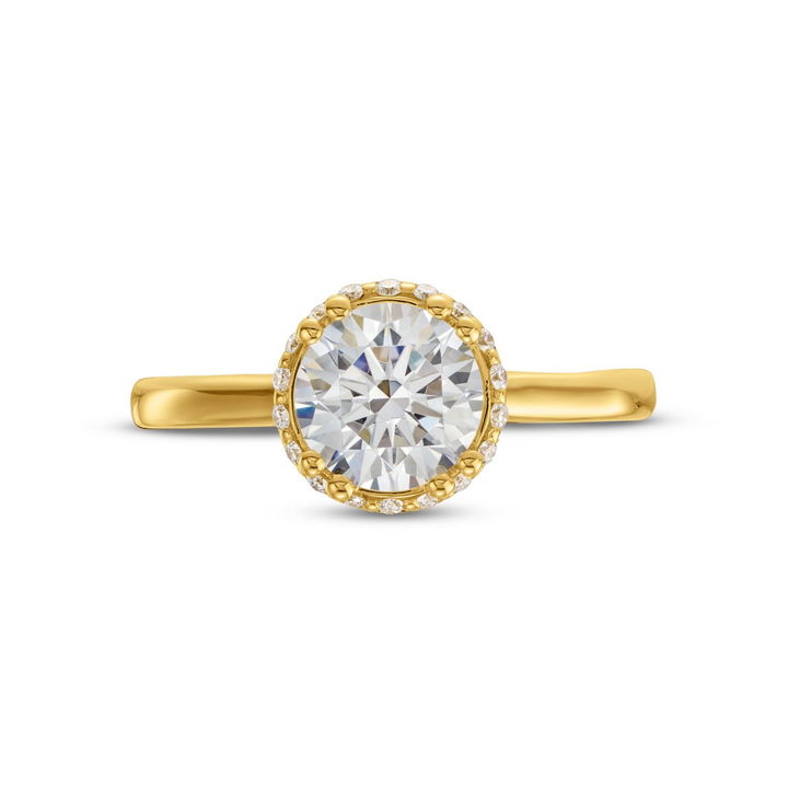 Yellow Gold 14K Verragio Legacy Halo Solitaire Engagement Setting