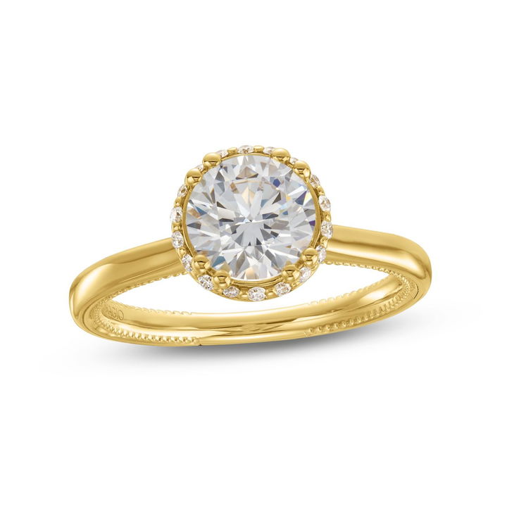 Verragio Legacy Halo Solitaire Engagement Setting In Yellow Gold 14K