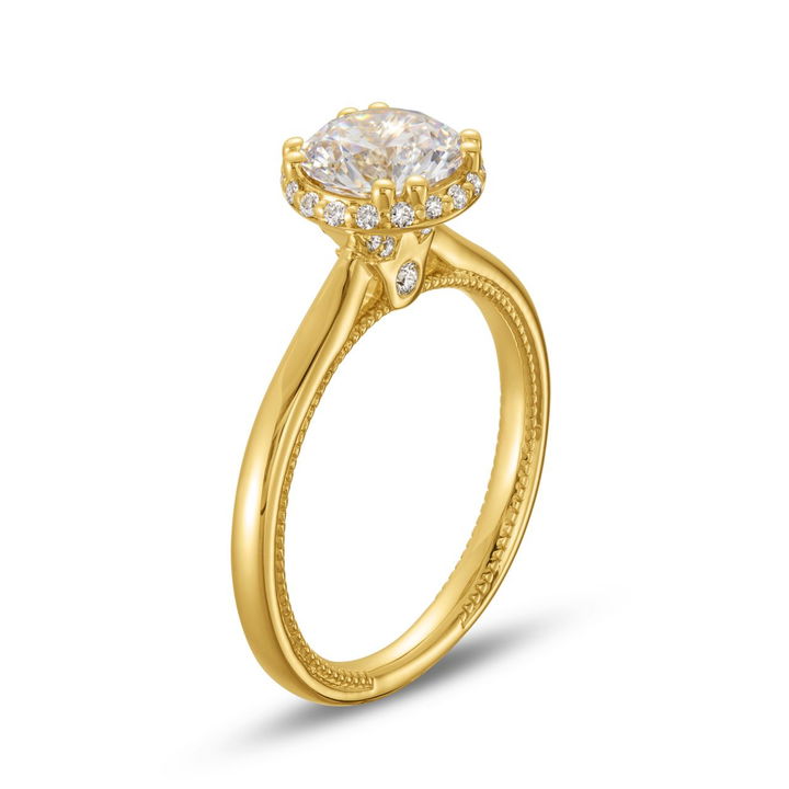 Yellow Gold 14K Verragio Legacy Halo Solitaire Engagement Setting