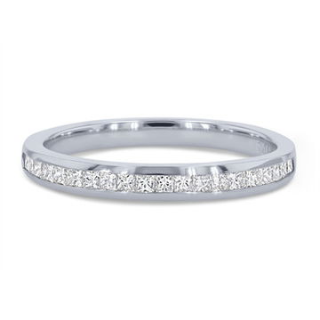 Channel Princess Diamond Wedding Band 0