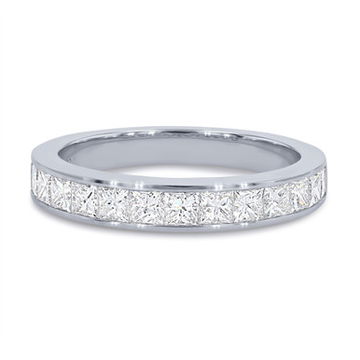 Channel Princess Diamond Wedding Band 1