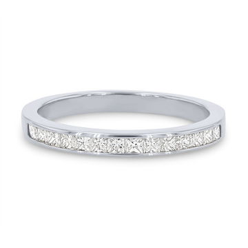 Channel Princess Diamond Wedding Band 8