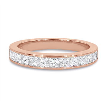 Channel Princess Diamond Wedding Band 11