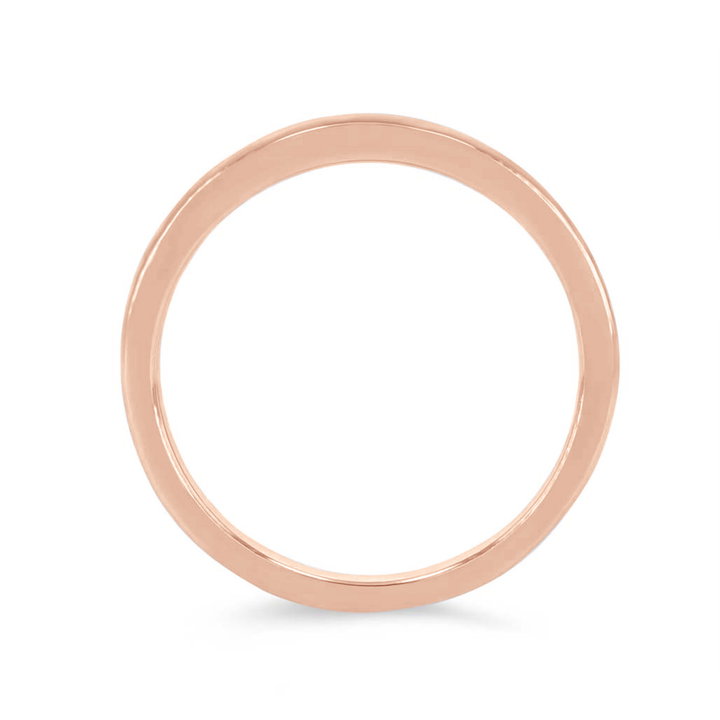 Channel Princess Diamond Wedding Band In Rose Gold 14K
